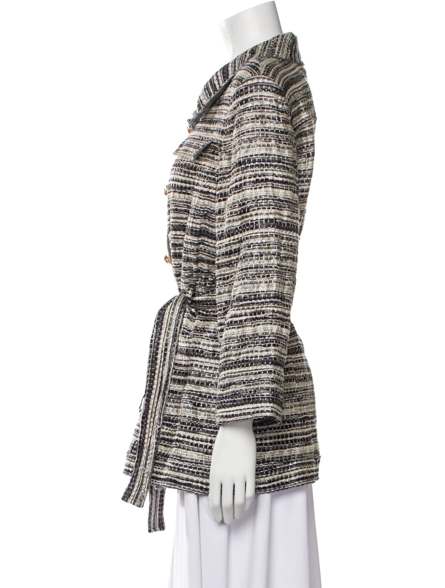 Oscar de la Renta Striped Coat
