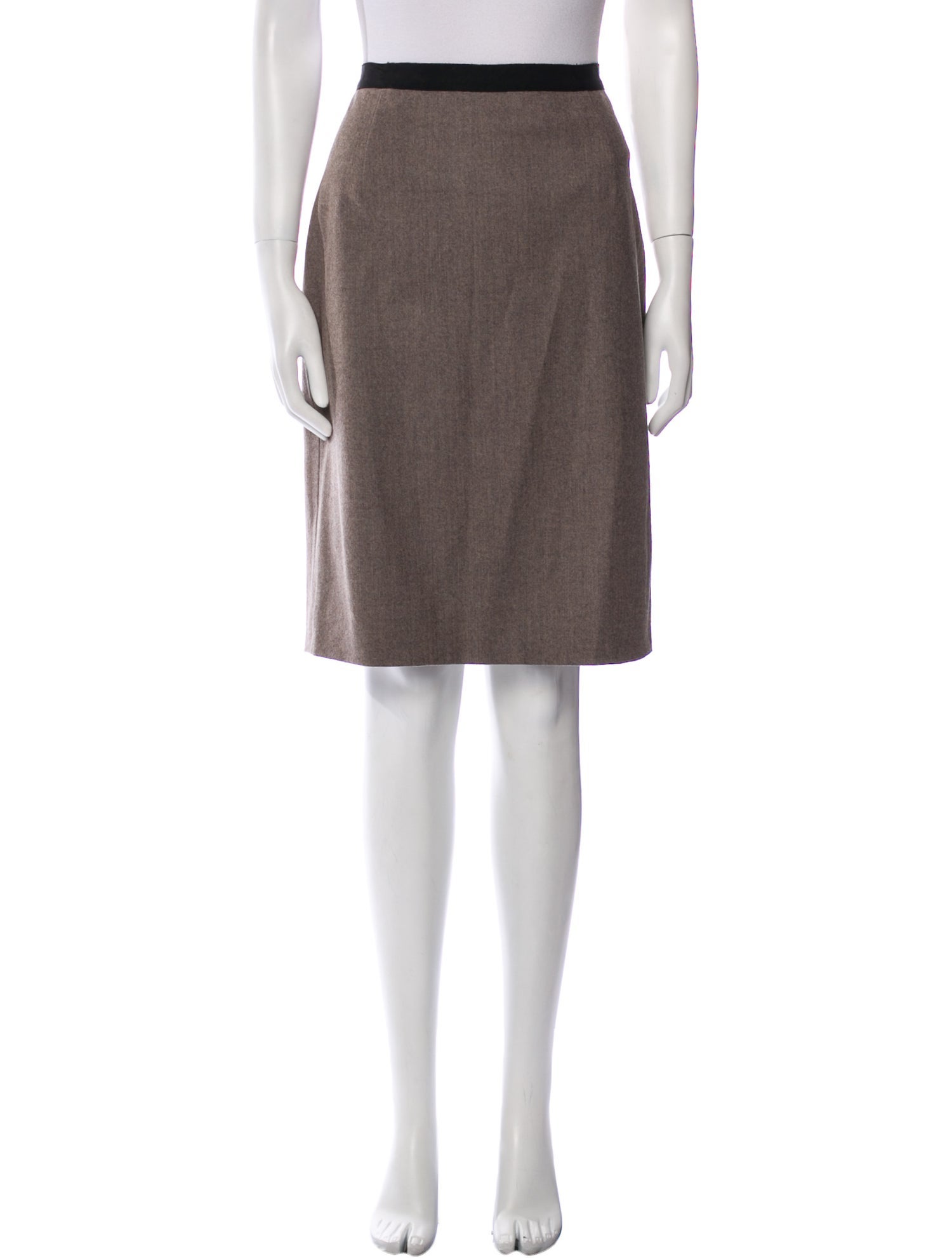 Oscar de la Renta Virgin Wool Knee-Length Skirt