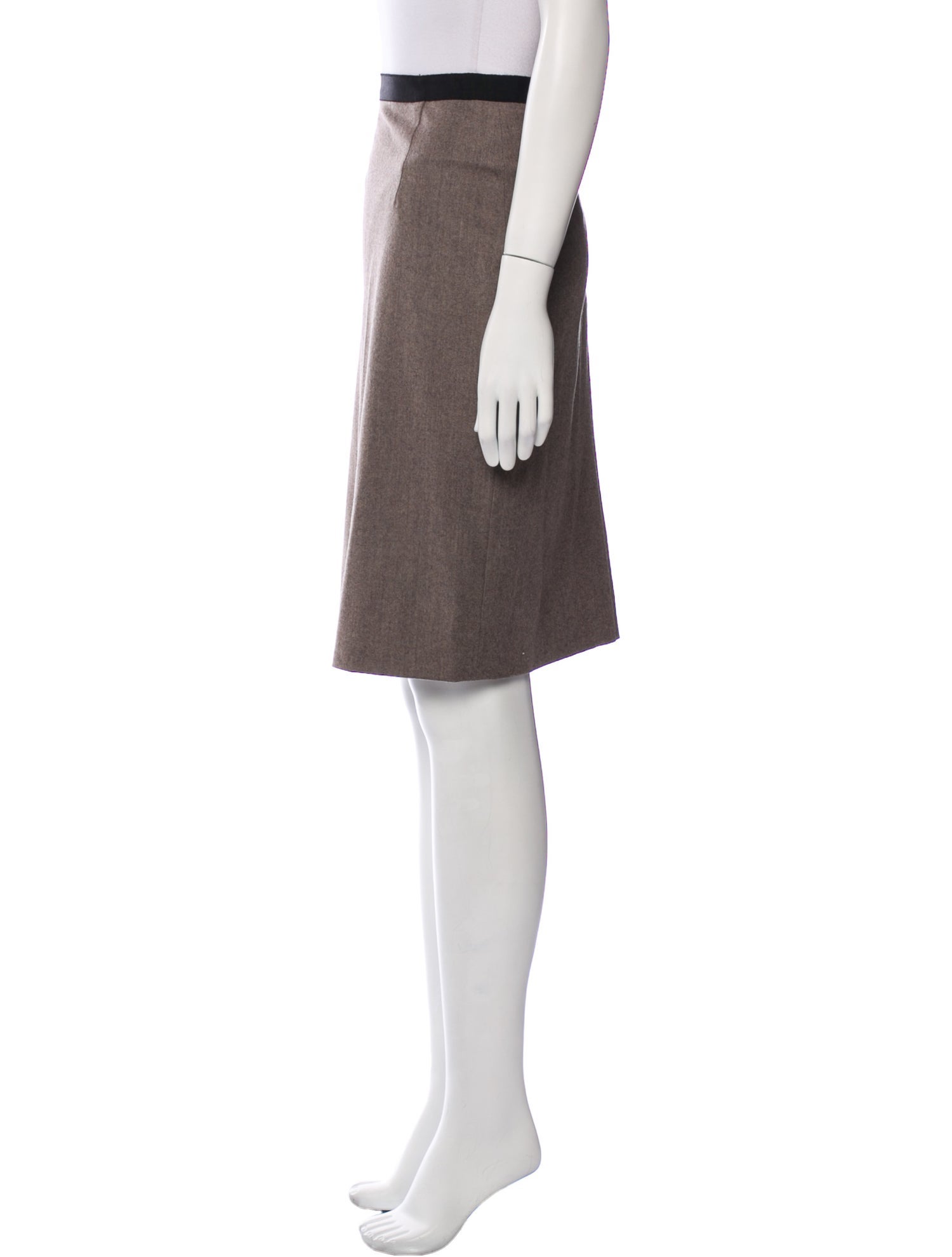 Oscar de la Renta Virgin Wool Knee-Length Skirt