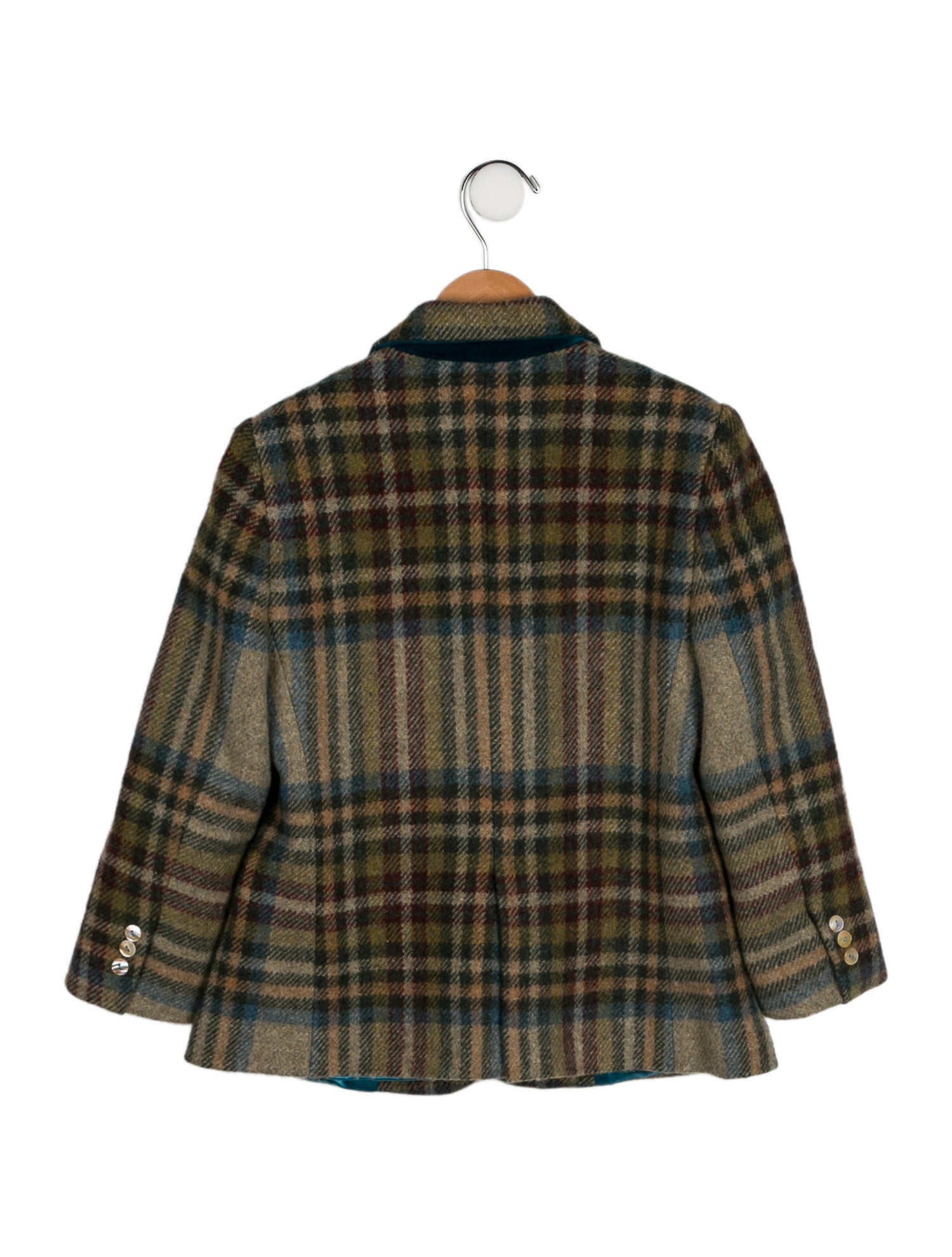 Oscar de la Renta Boys Plaid Coat