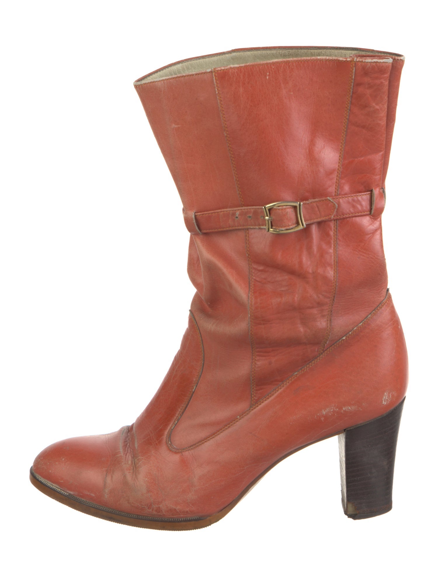 Oscar de la Renta Leather Slouch Boots