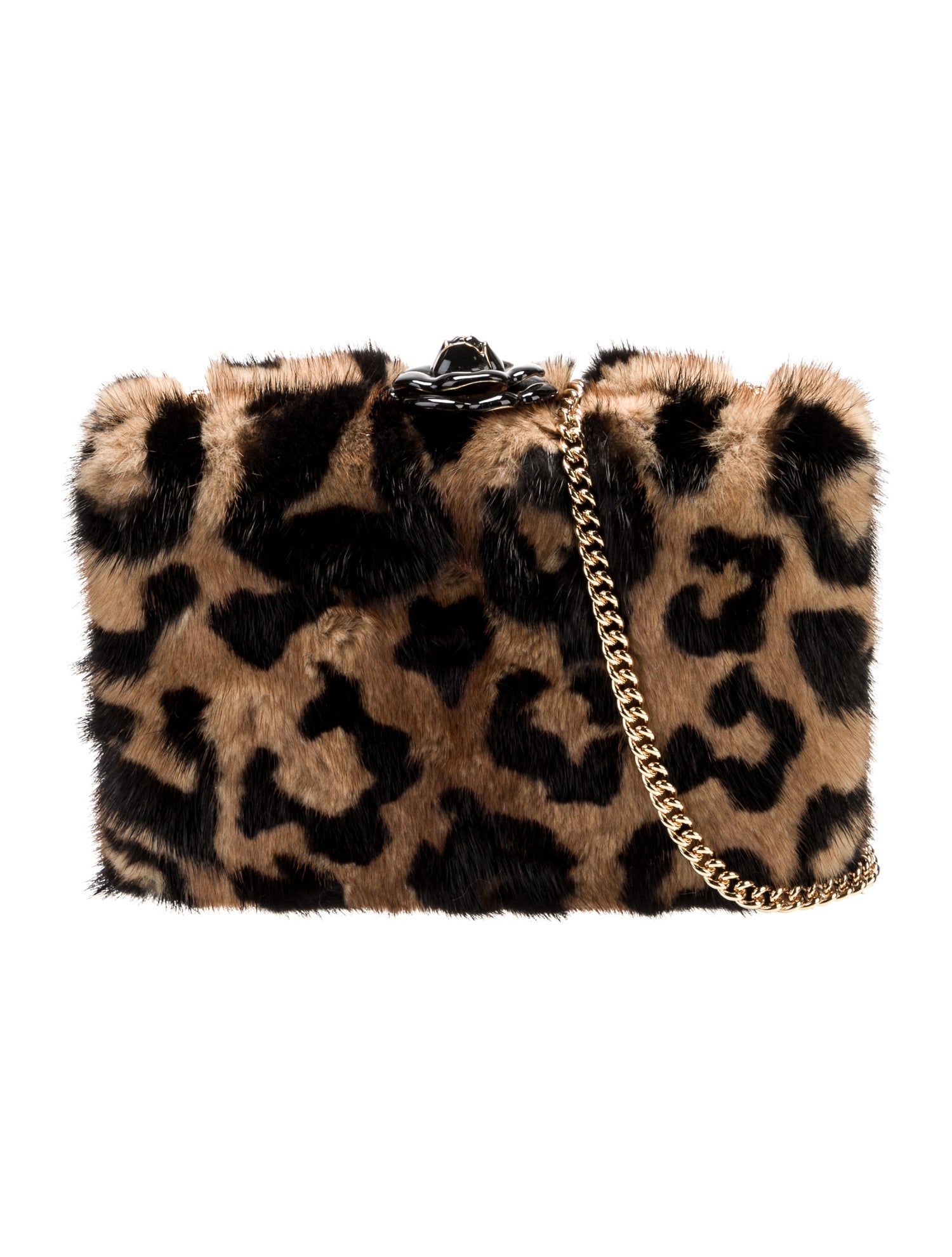 Oscar de la Renta Faux Fur Shoulder Bag