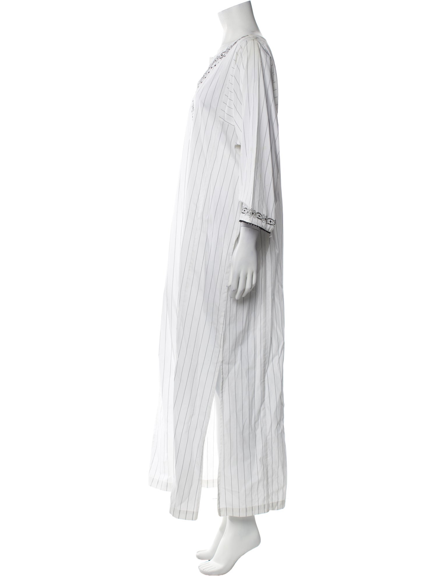 Oscar de la Renta Striped Long Dress