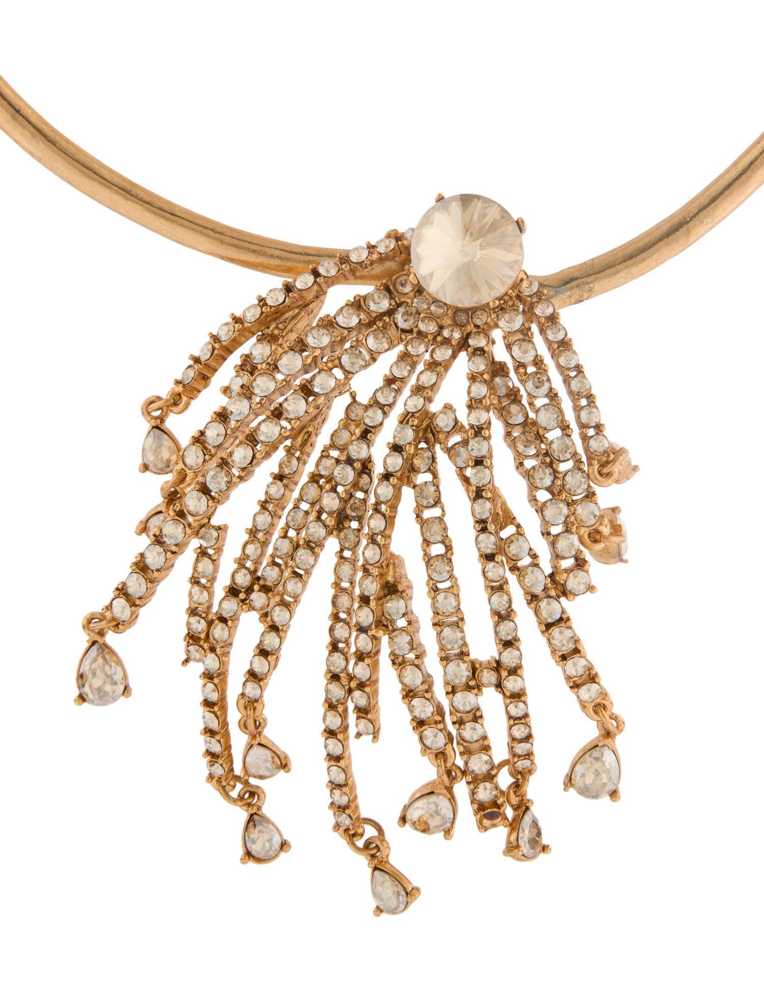 Oscar de la Renta Crystal Embellished Choker Necklace