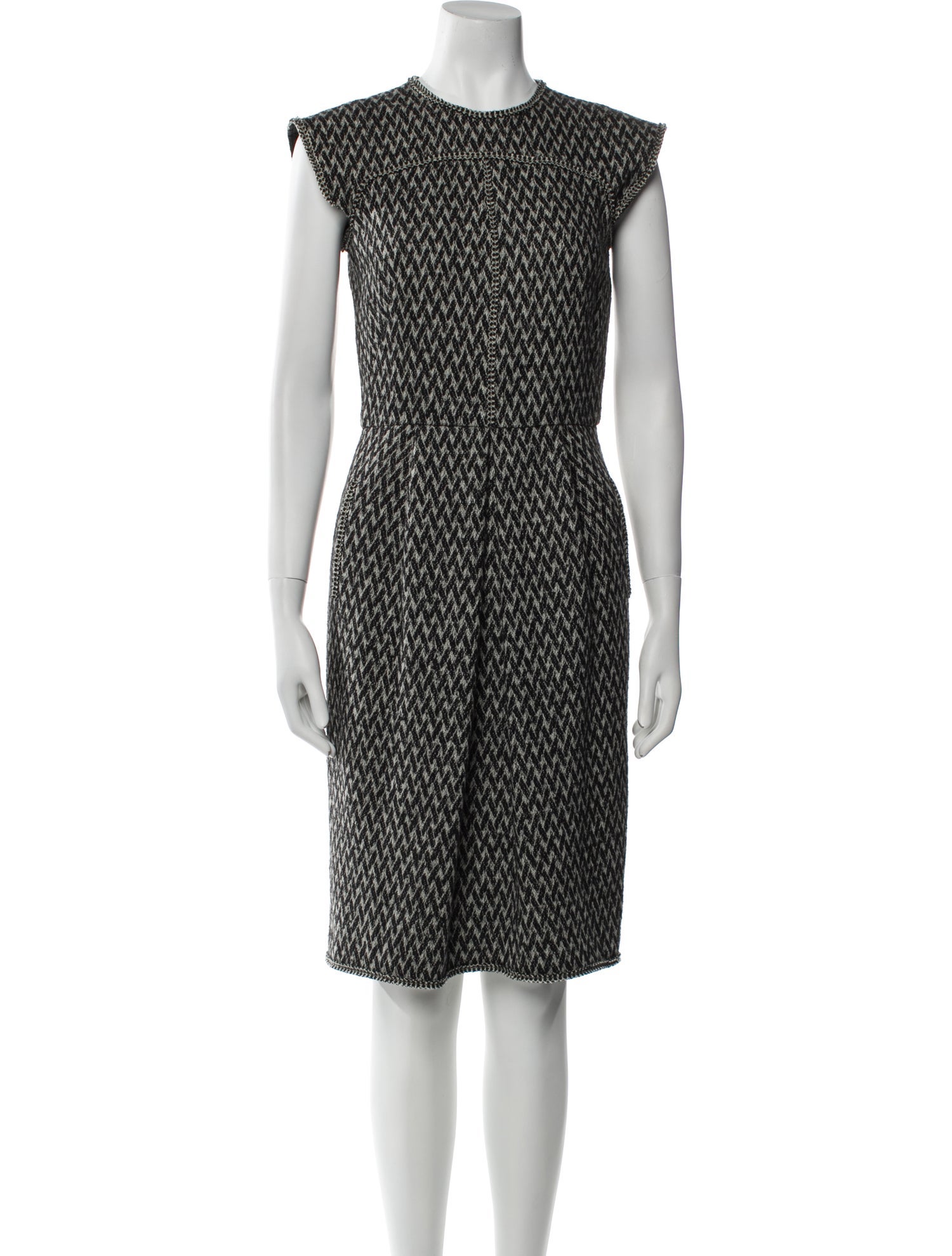 Oscar de la Renta Wool Knee-Length Dress
