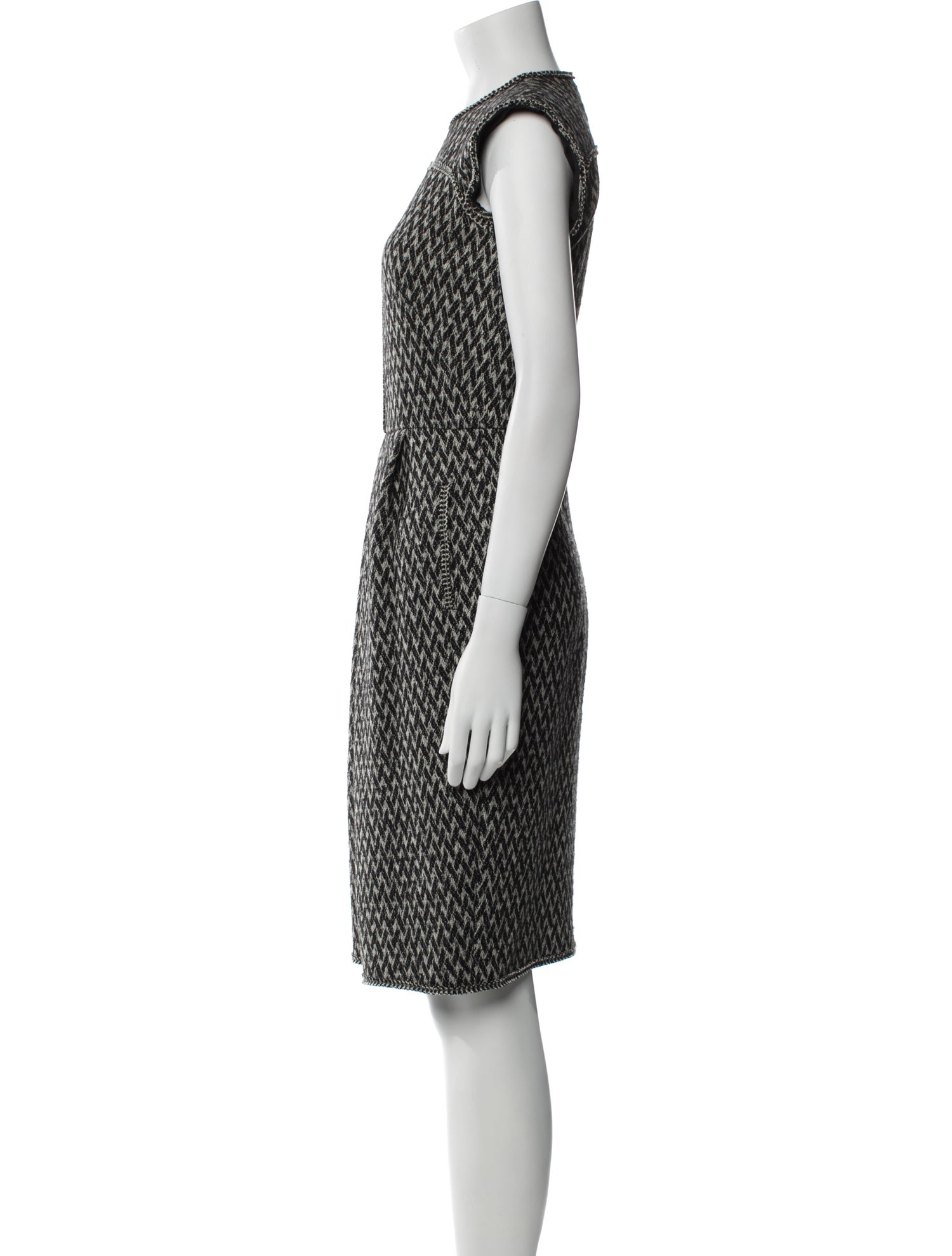 Oscar de la Renta Wool Knee-Length Dress