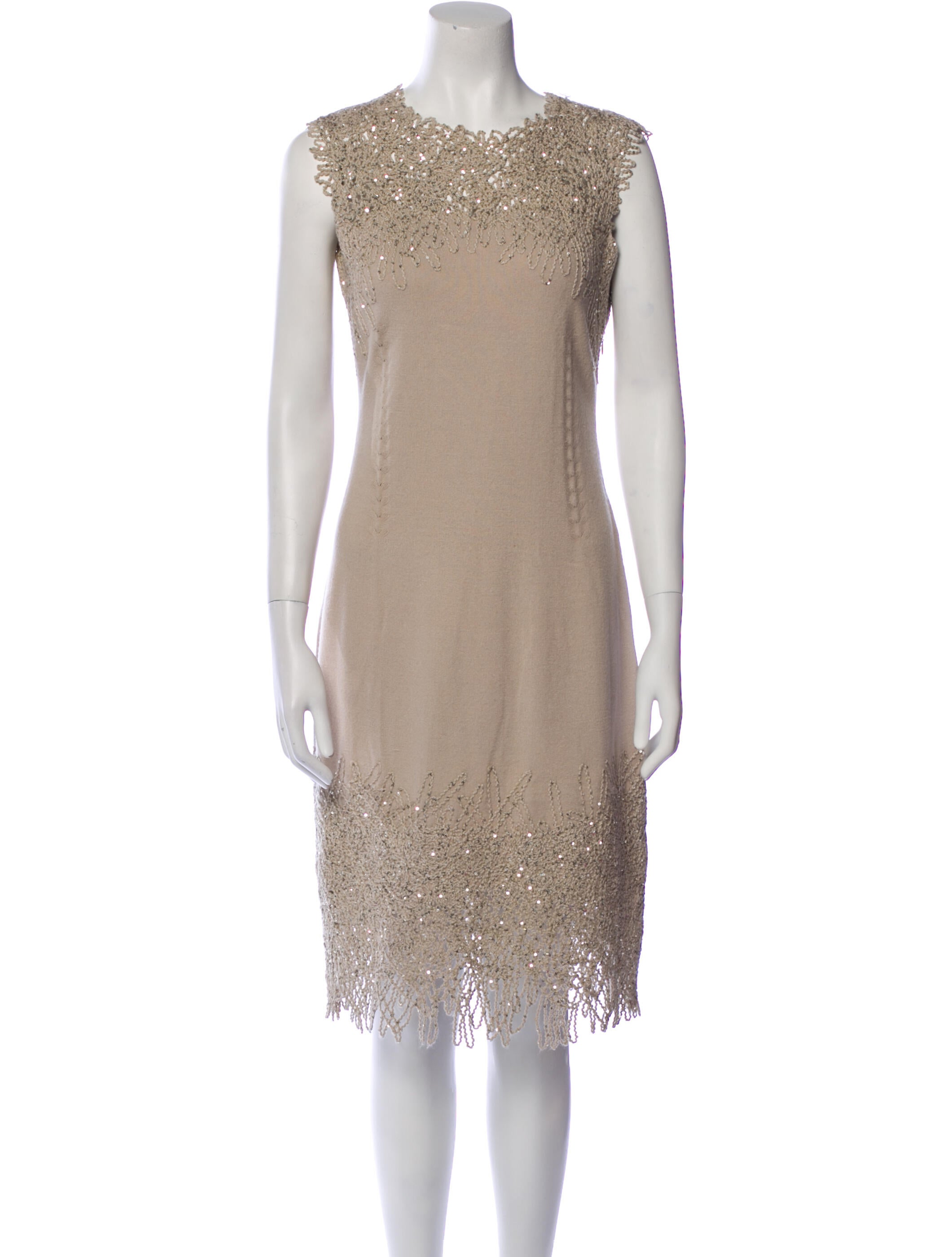 Oscar de la Renta Silk Knee-Length Dress