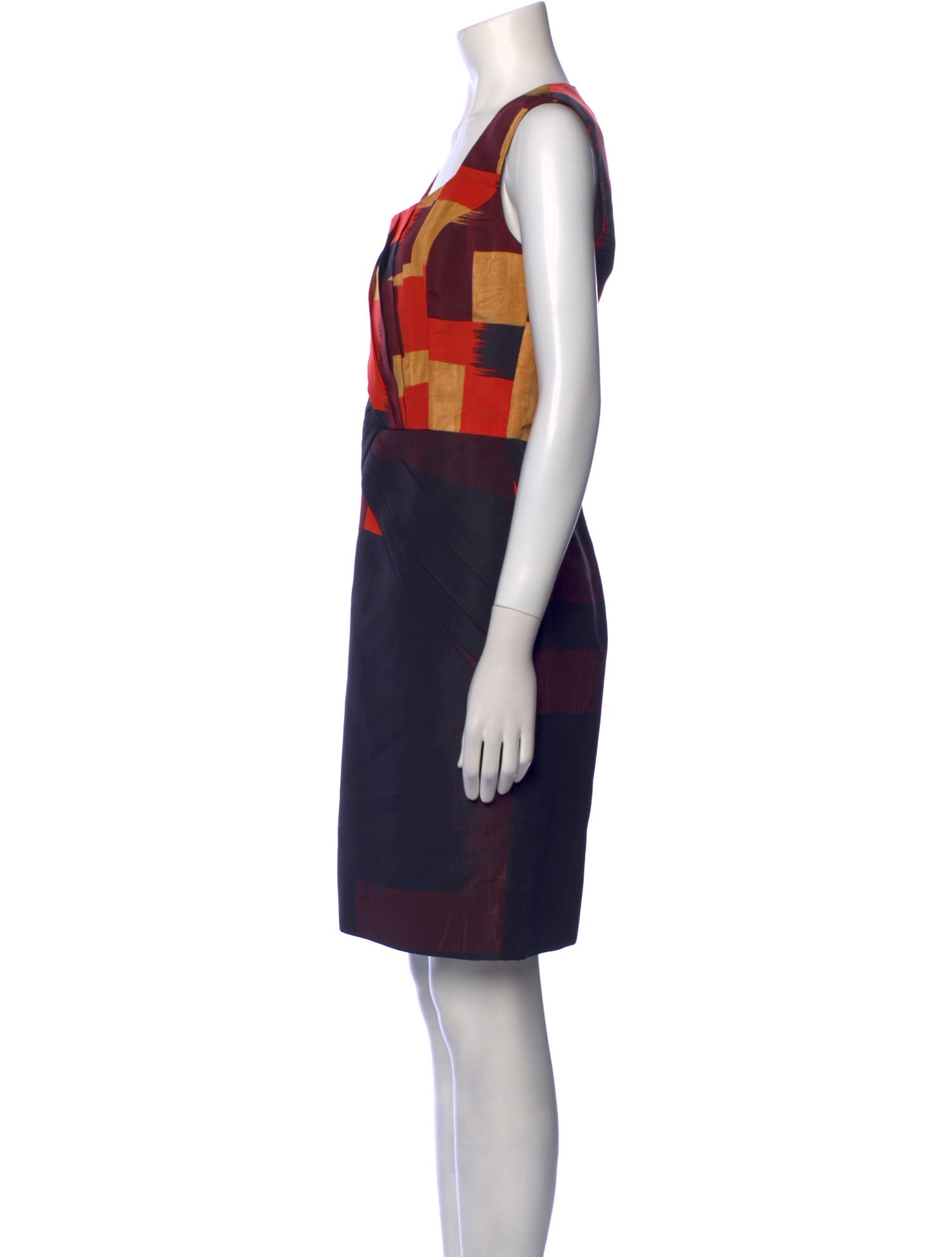 Oscar de la Renta Silk Knee-Length Dress