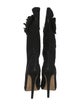 Oscar de la Renta Camellia Accent Suede Boots