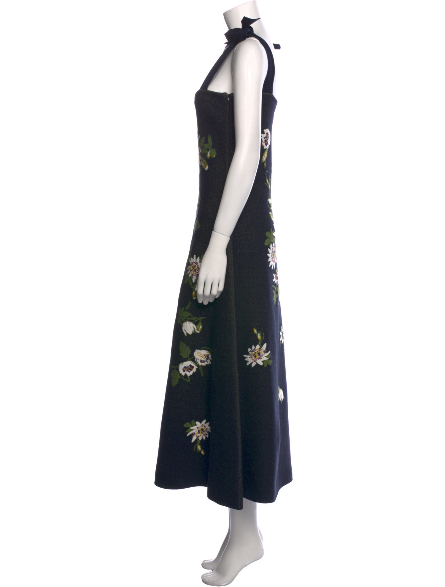Oscar de la Renta Floral Print Long Dress