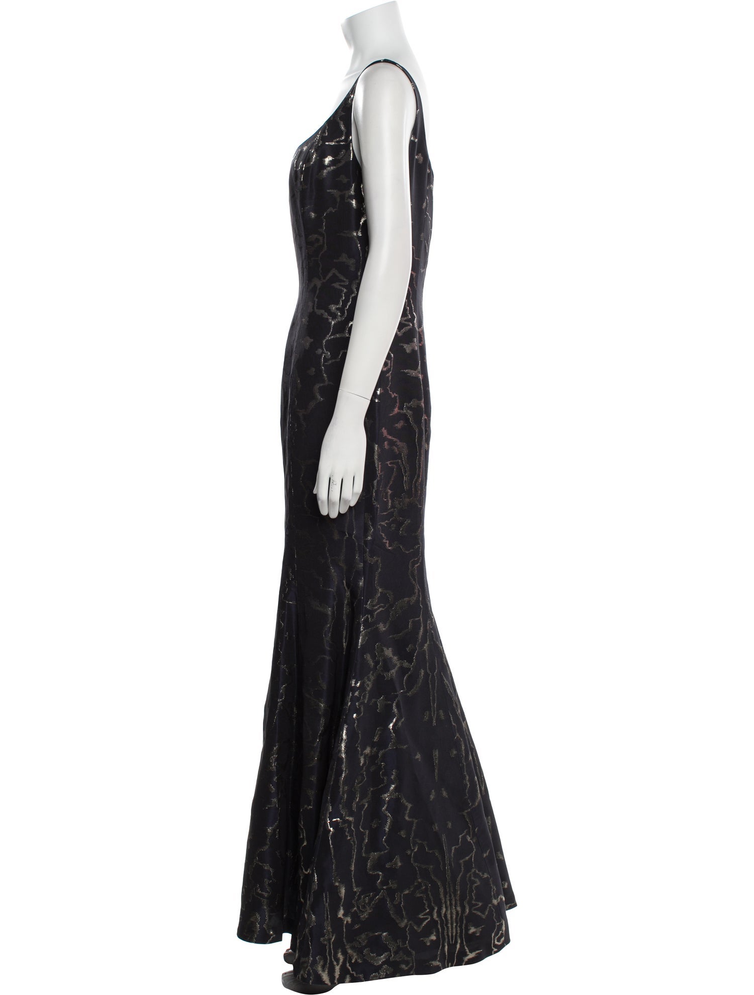 Oscar de la Renta Printed Long Dress