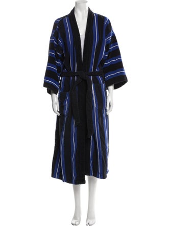 Oscar de la Renta Striped Robe