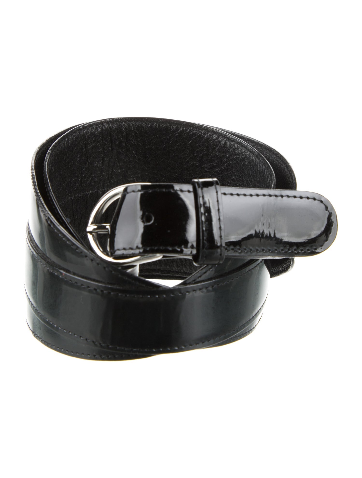 Oscar de la Renta Wide Patent Leather Waist Belt