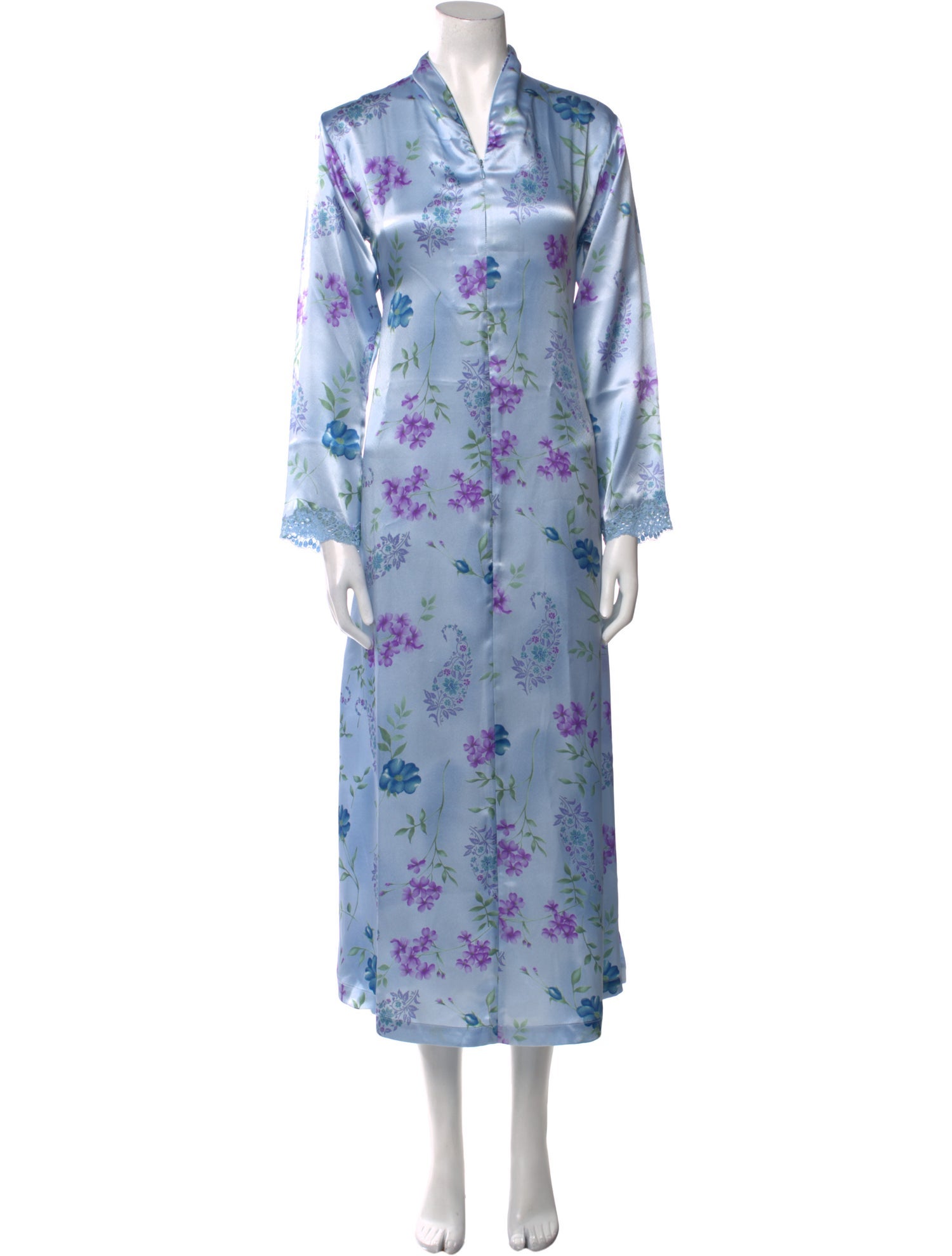 Oscar de la Renta Floral Print Long Dress