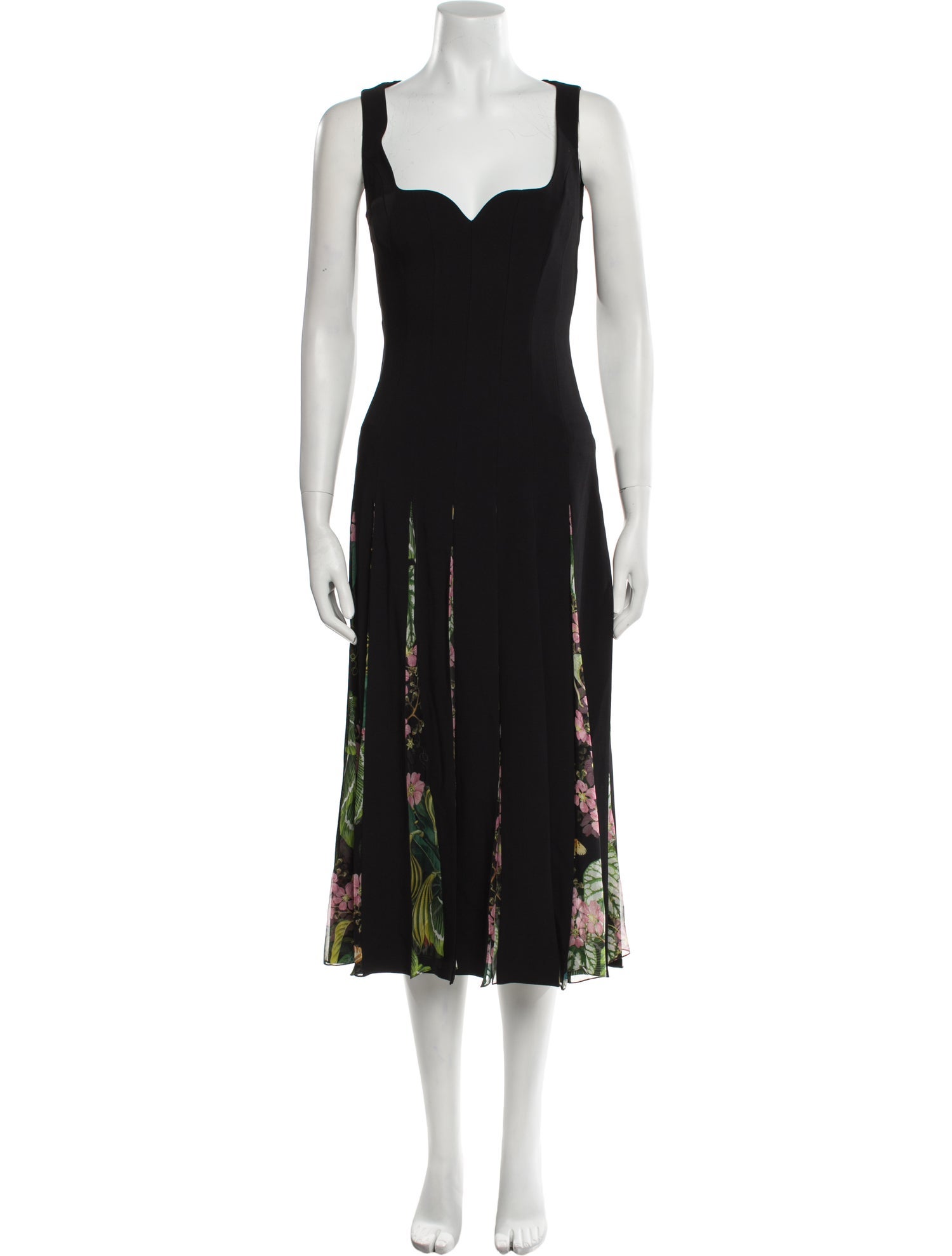Oscar de la Renta Square Neckline Long Dress