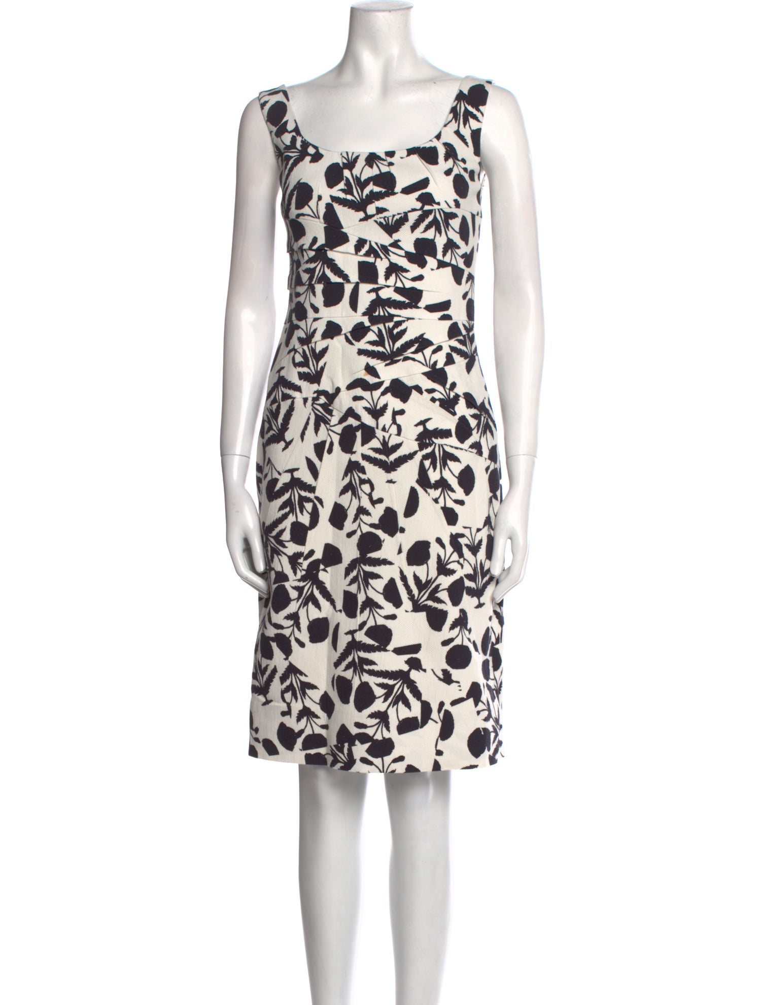 Oscar de la Renta Printed Knee-Length Dress