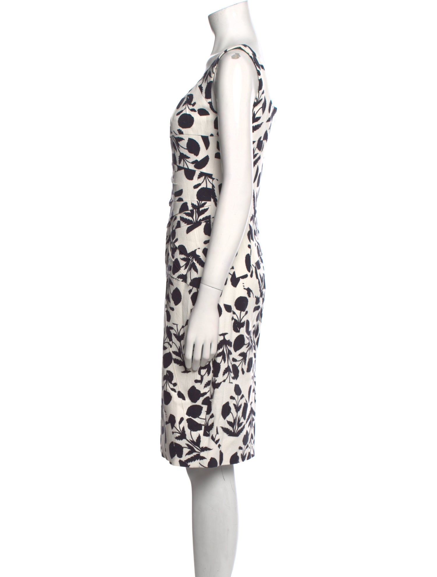 Oscar de la Renta Printed Knee-Length Dress
