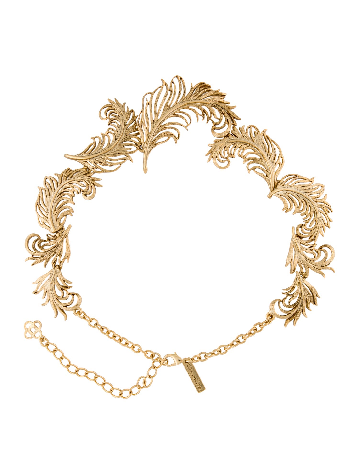 Oscar de la Renta Leaf Collar Necklace