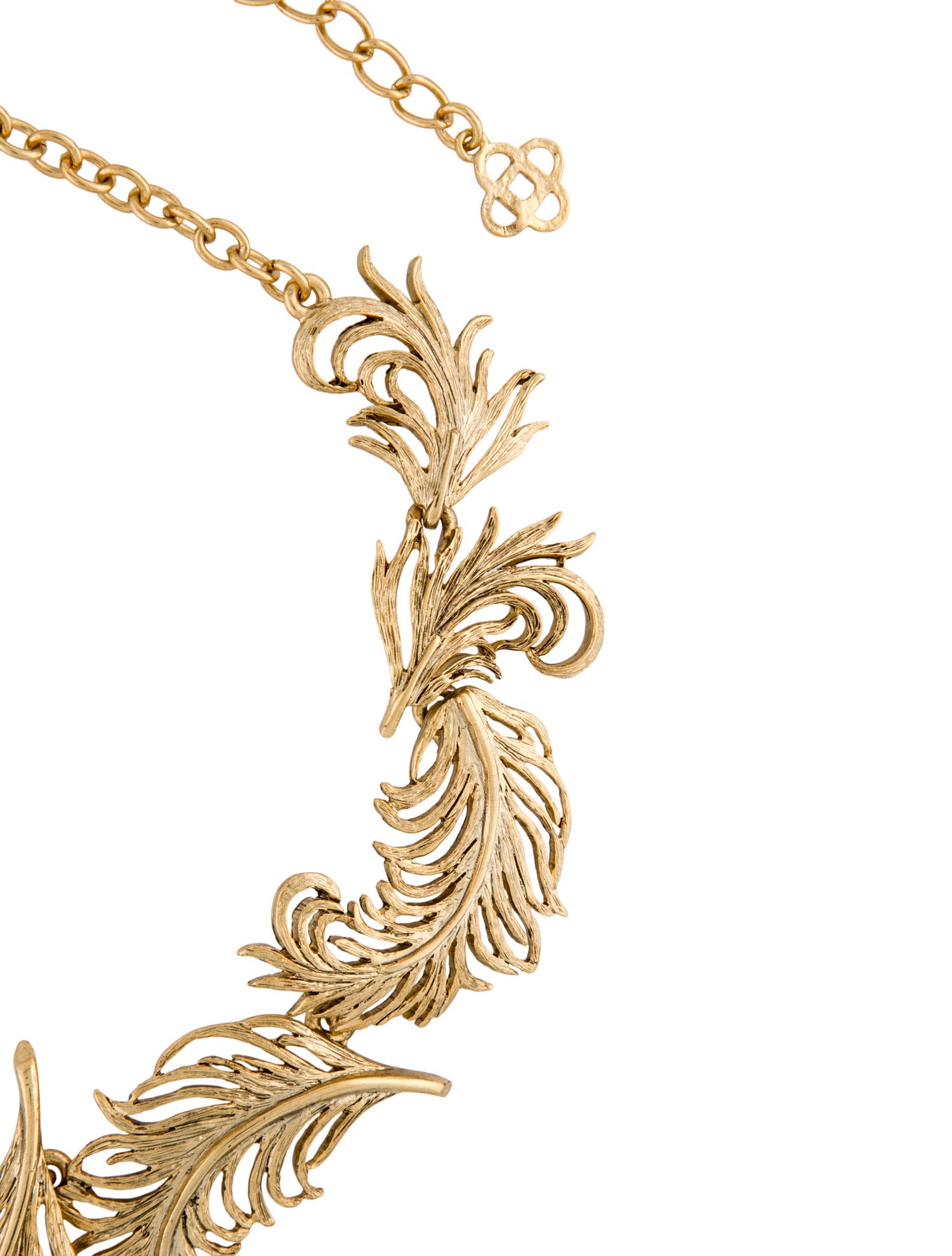 Oscar de la Renta Leaf Collar Necklace