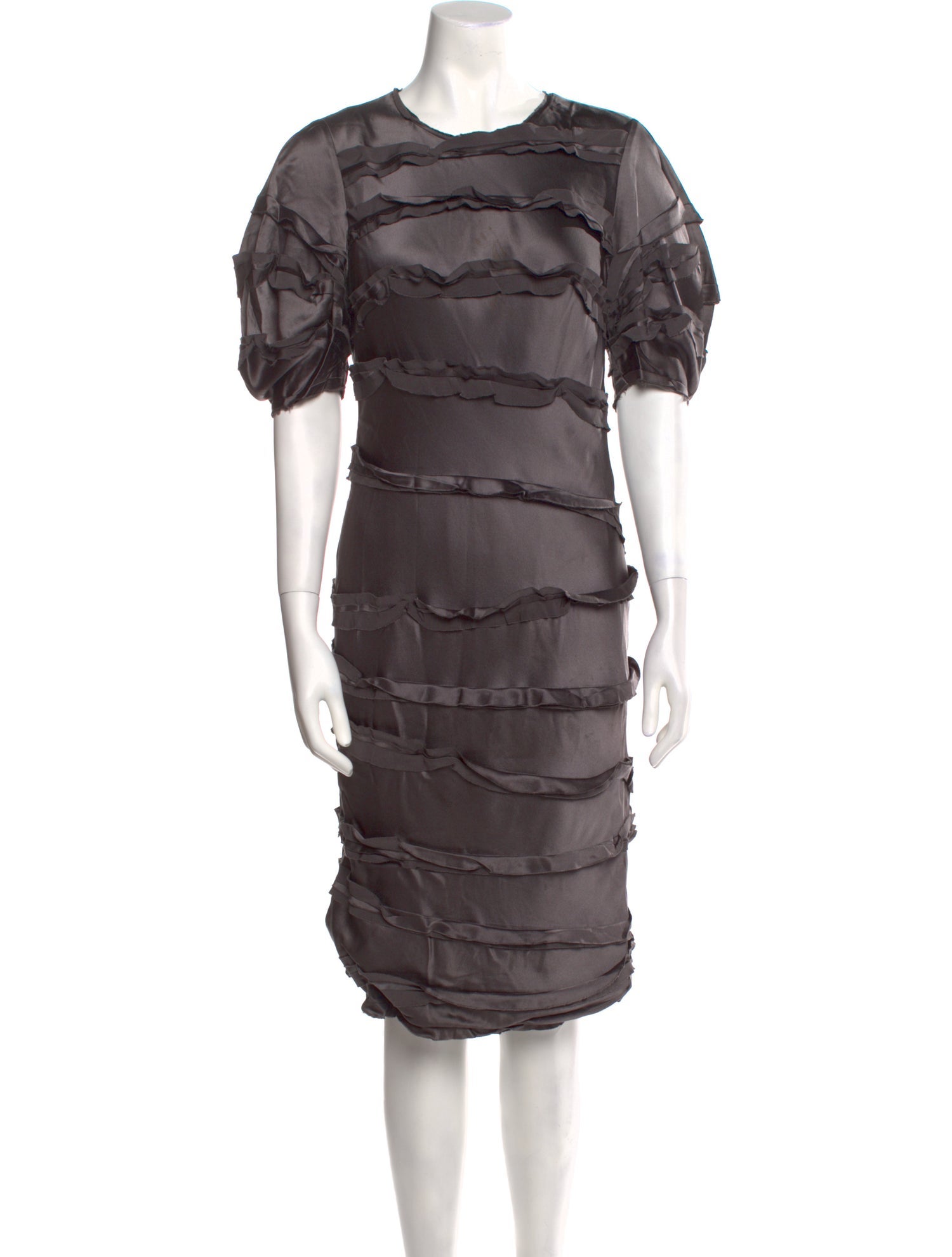 Oscar de la Renta Silk Midi Length Dress