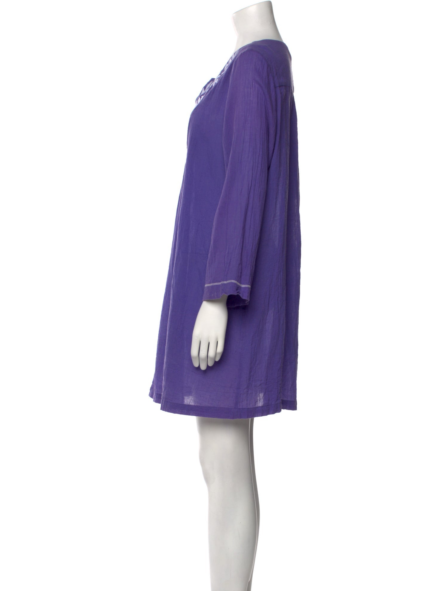 Oscar de la Renta V-Neck Mini Dress