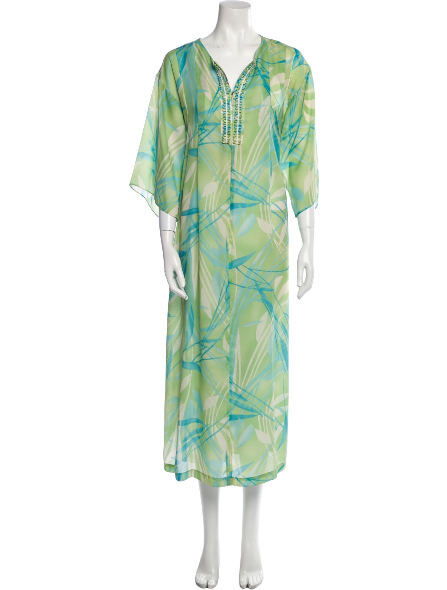 Oscar de la Renta Printed Long Dress