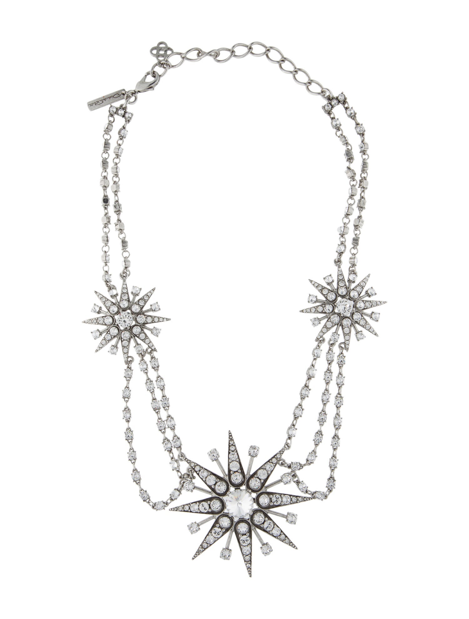 Oscar de la Renta Crystal Starburst Collar Necklace