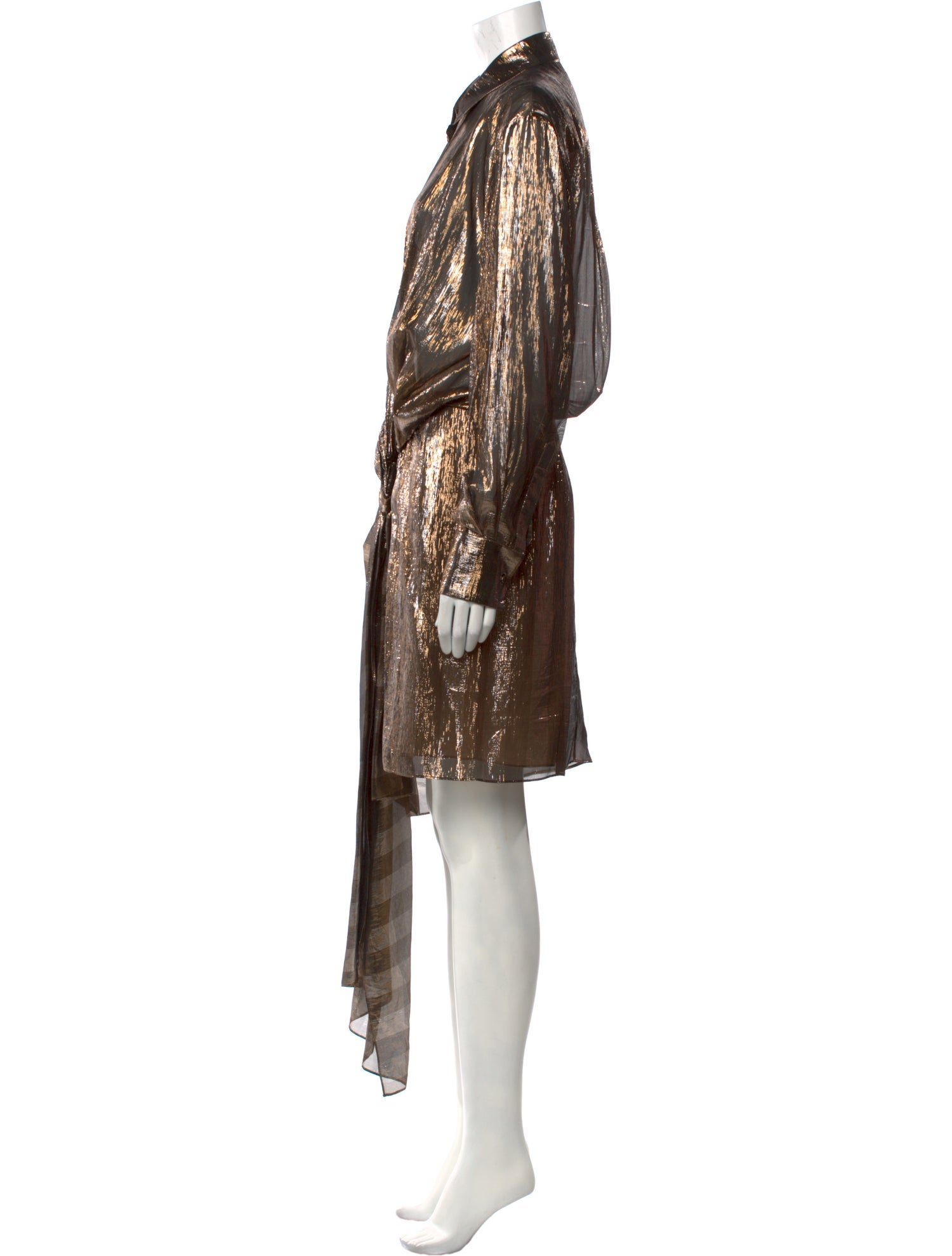 Oscar de la Renta Silk Midi Length Dress