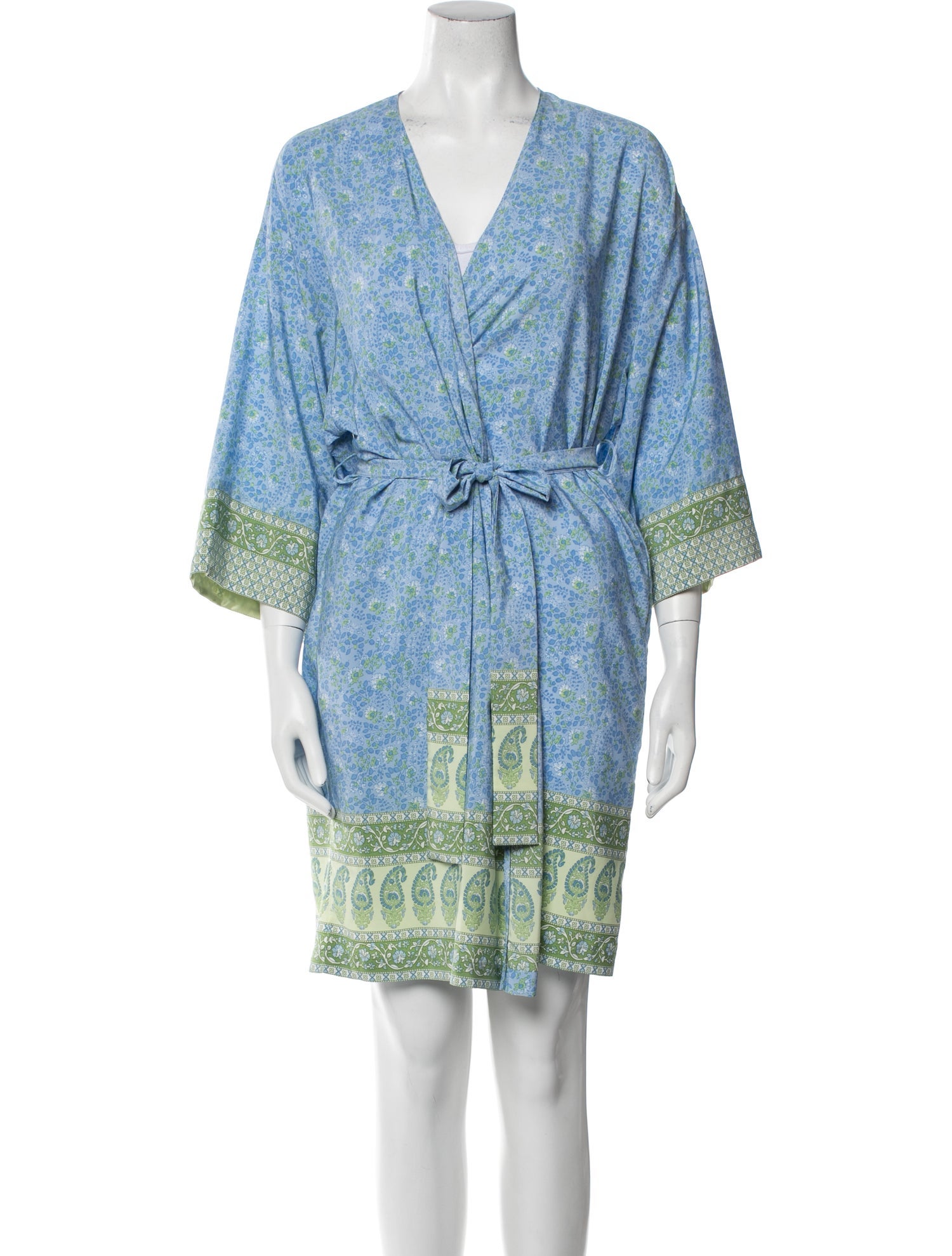 Oscar de la Renta Paisley Print Robe