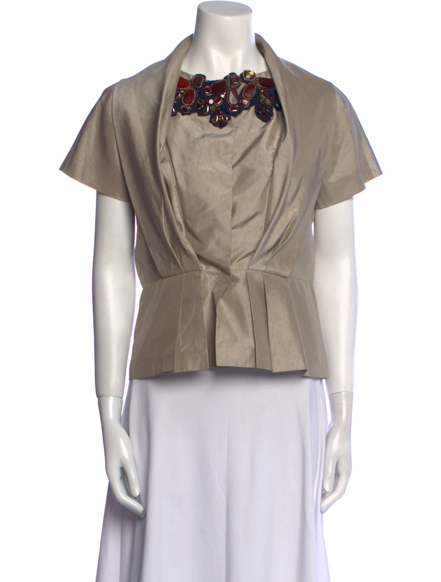 Oscar de la Renta 2009 Silk Crop Top