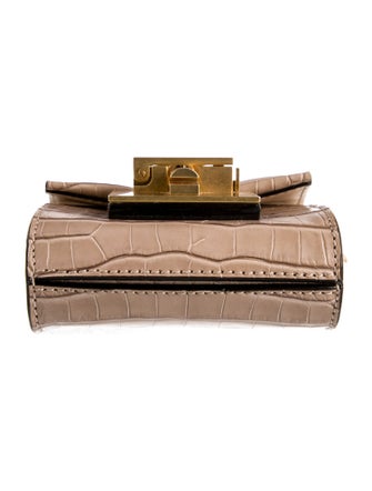 Oscar de la Renta Embossed Leather Minaudière