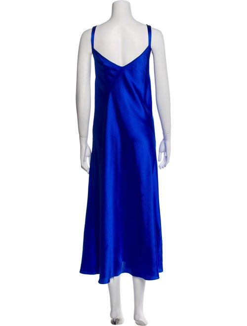 Oscar de la Renta V-Neck Long Dress