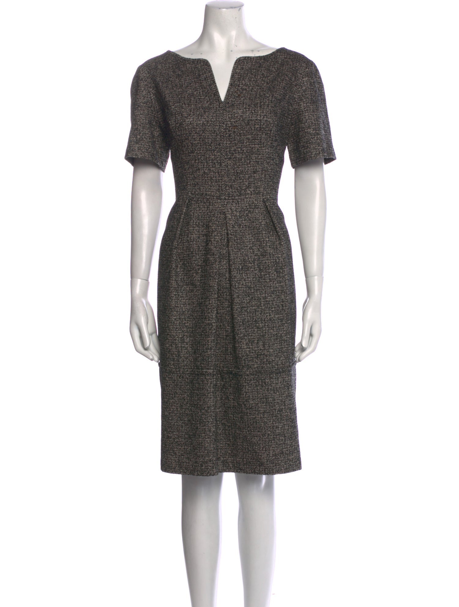 Oscar de la Renta Wool Knee-Length Dress