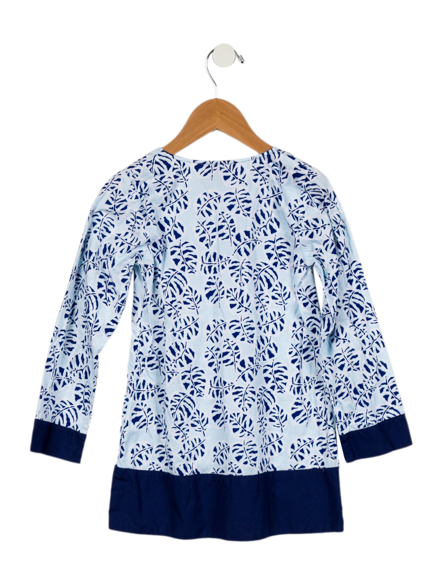 Oscar de la Renta Girls' Printed Long Sleeve Dress