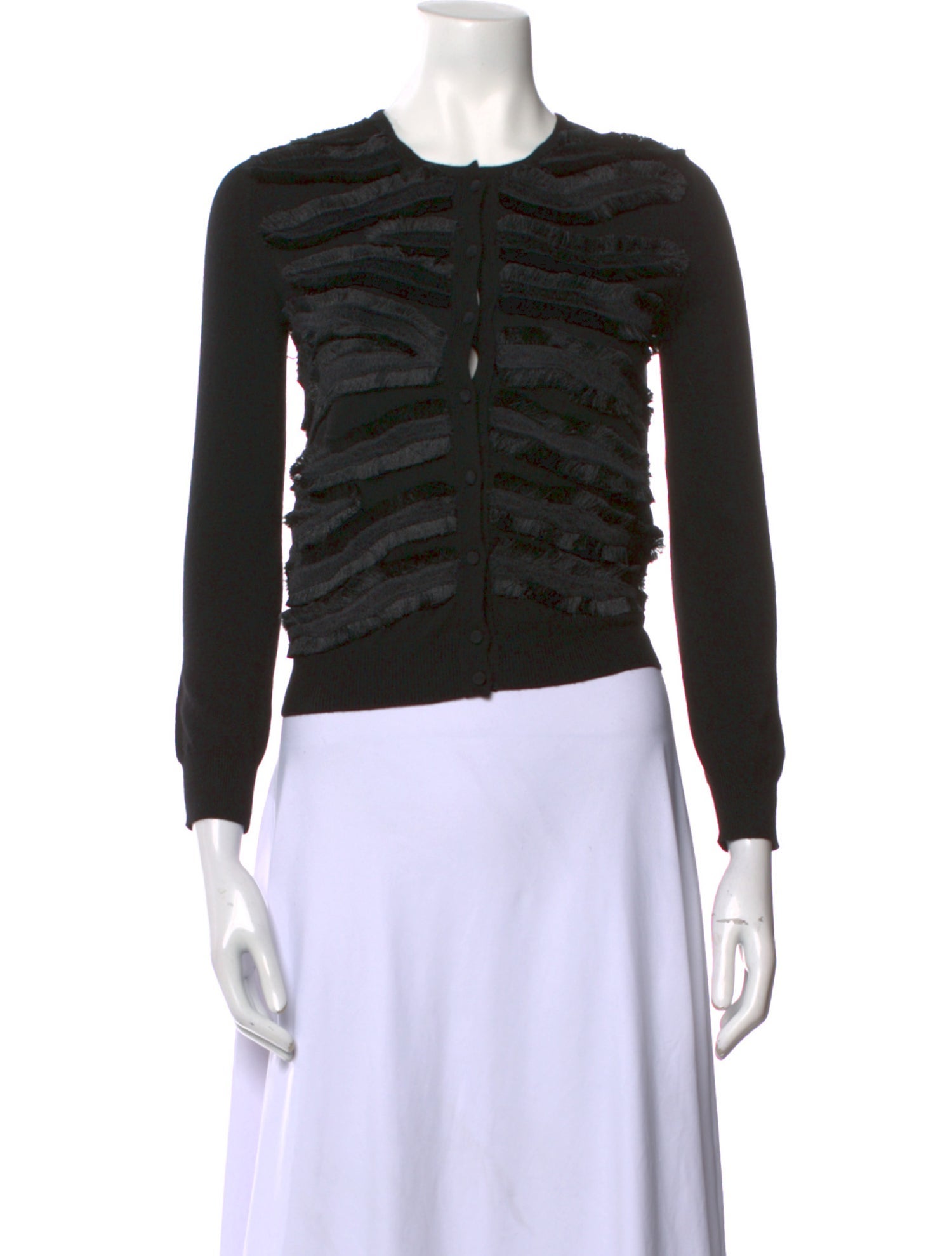 Oscar de la Renta Merino Wool Striped Sweater