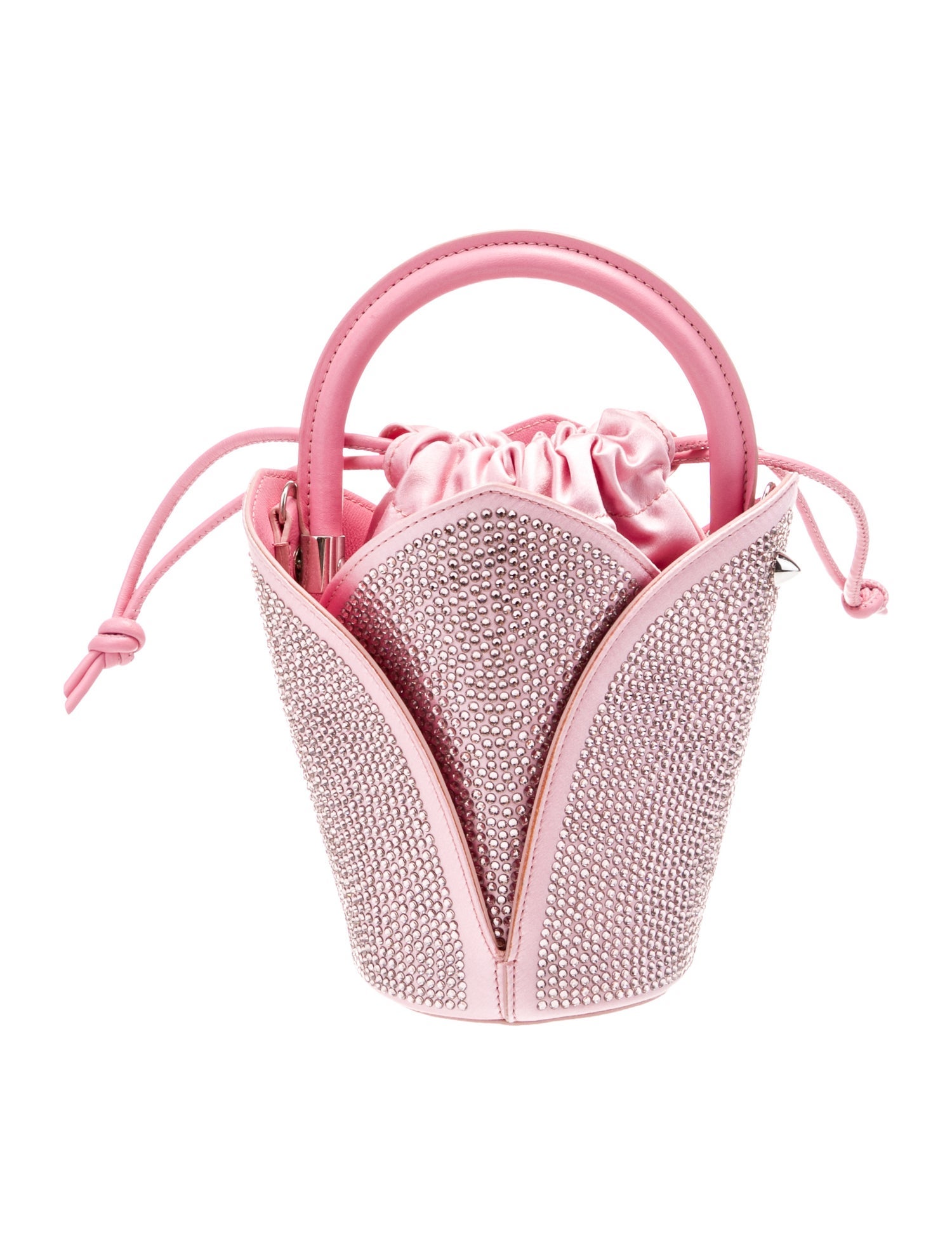 Oscar de la Renta Satin Top Handle Bag