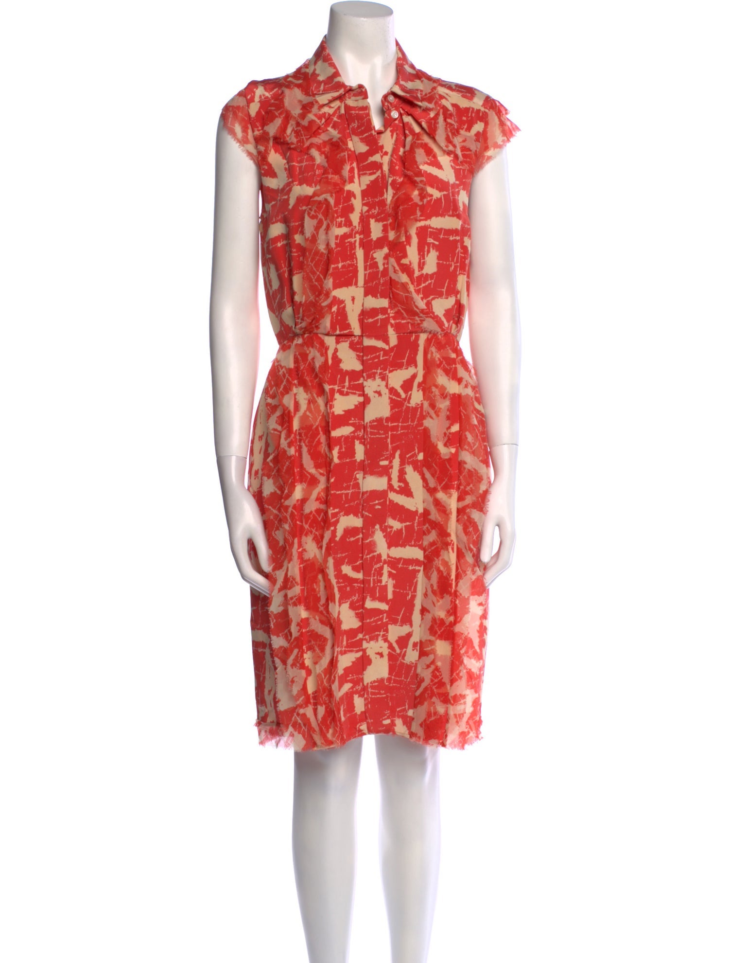 Oscar de la Renta Silk Knee-Length Dress