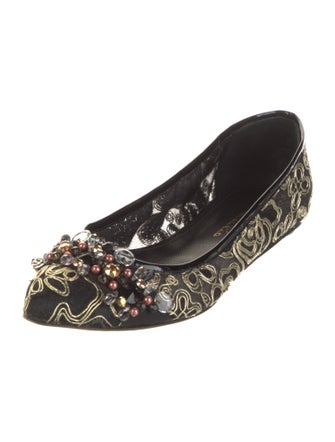 Oscar de la Renta Mesh Printed Ballet Flats