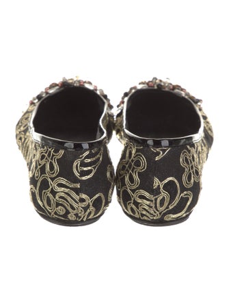 Oscar de la Renta Mesh Printed Ballet Flats