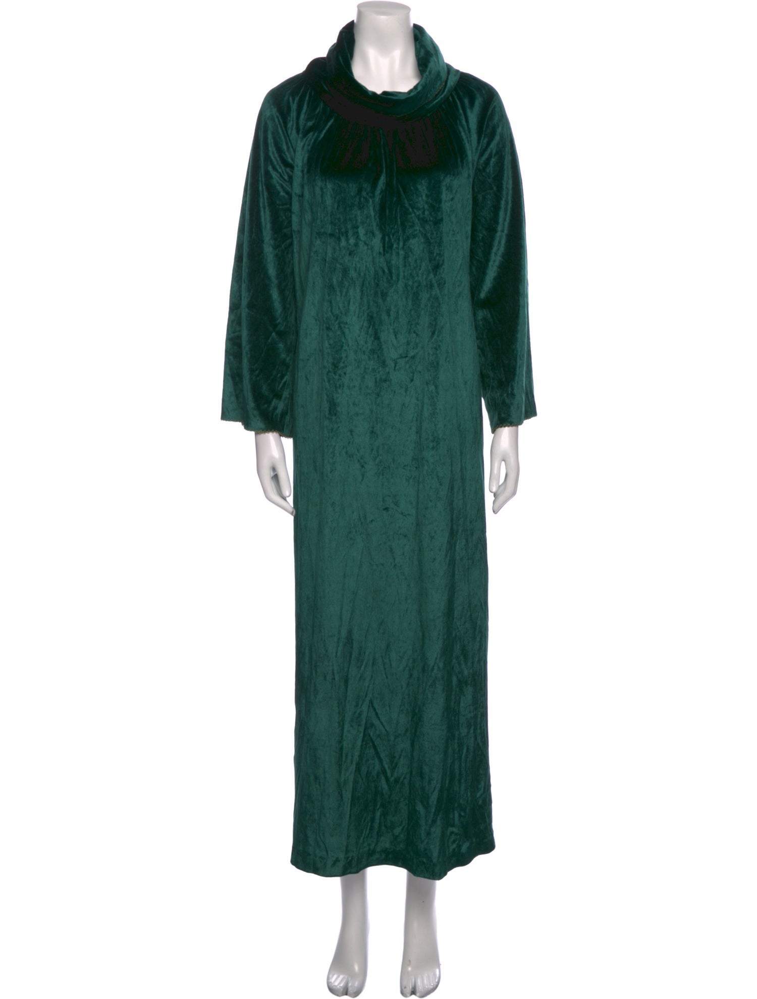 Oscar de la Renta Mock Neck Long Dress