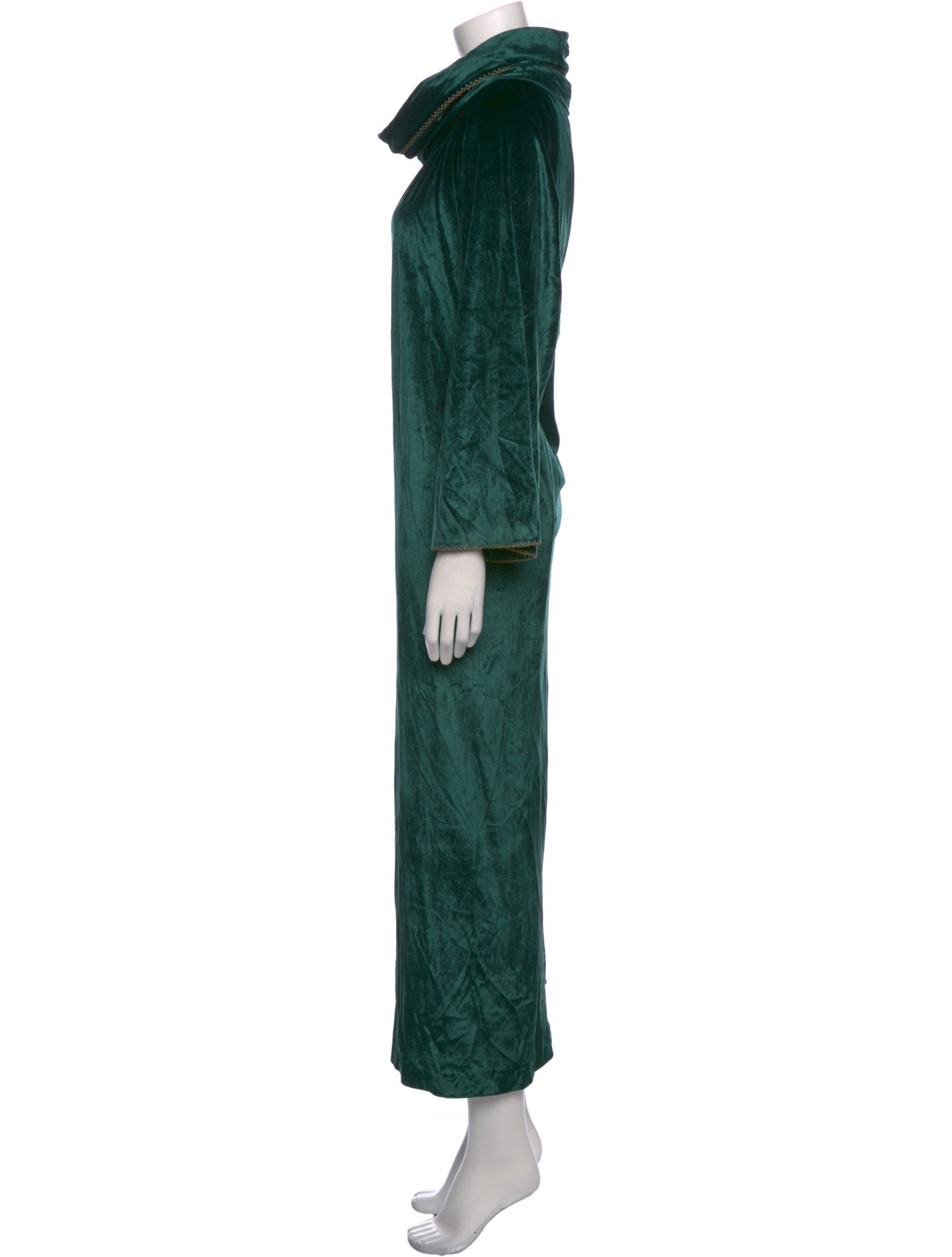 Oscar de la Renta Mock Neck Long Dress