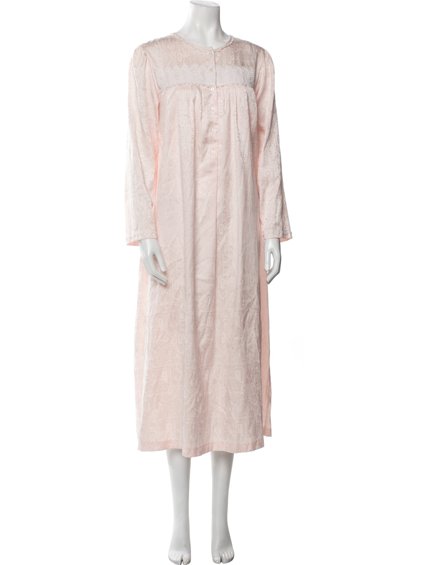 Oscar de la Renta Bow Accents Nightgown