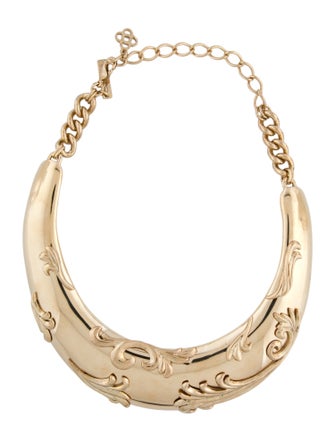 Oscar de la Renta Scroll Embellished Collar Necklace