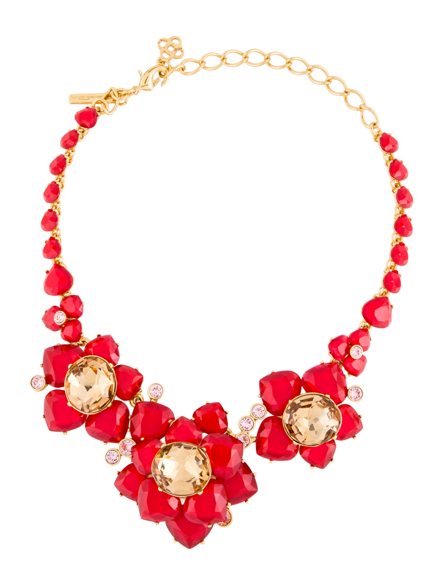 Gucci Dyed Coral Anger Forest Feline Head Beaded Collar