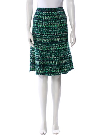 Oscar de la Renta Printed Knee-Length Skirt