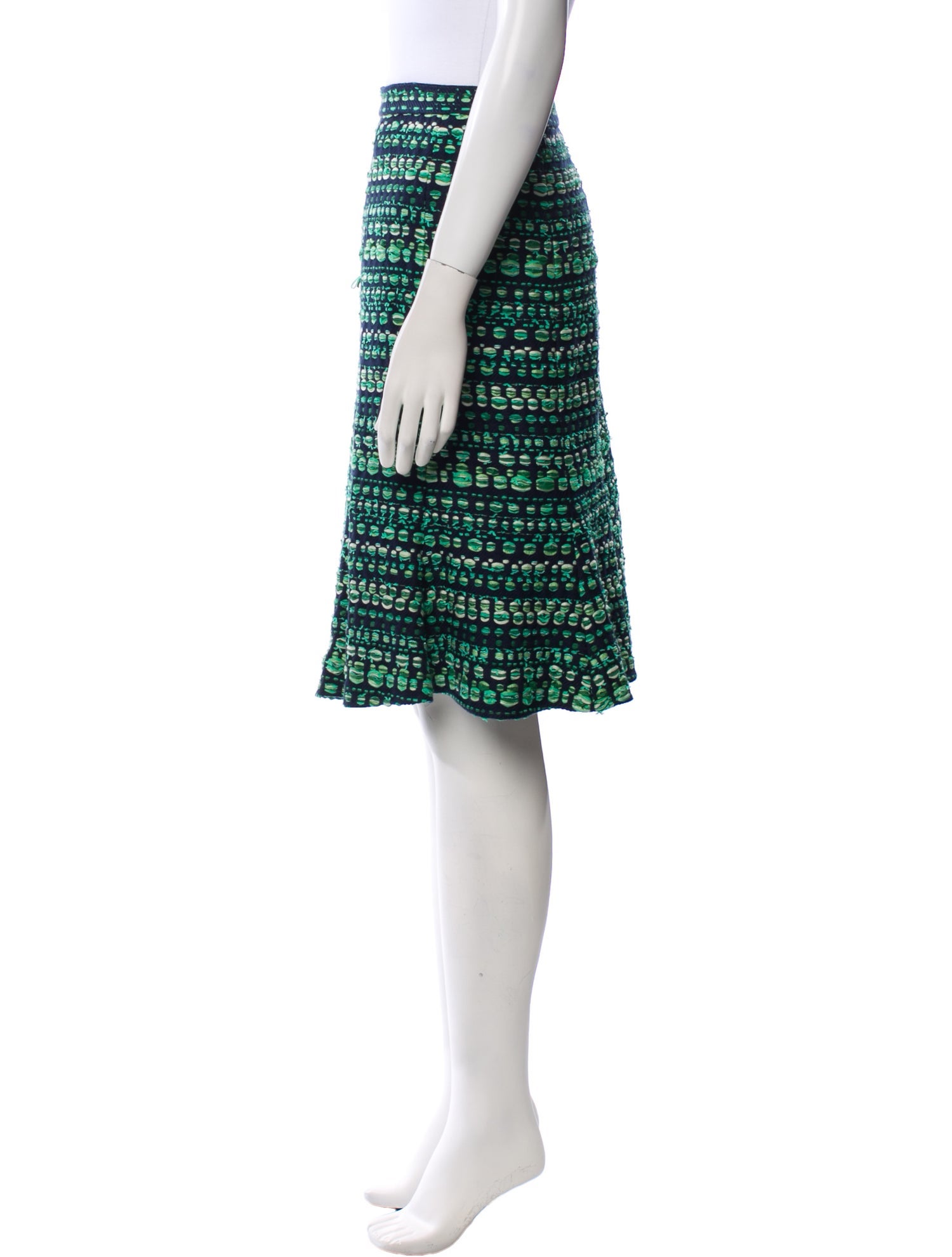 Oscar de la Renta Printed Knee-Length Skirt