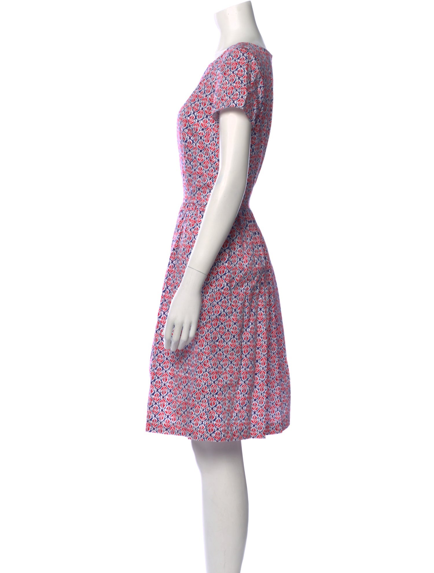 Oscar de la Renta Floral Print Knee-Length Dress