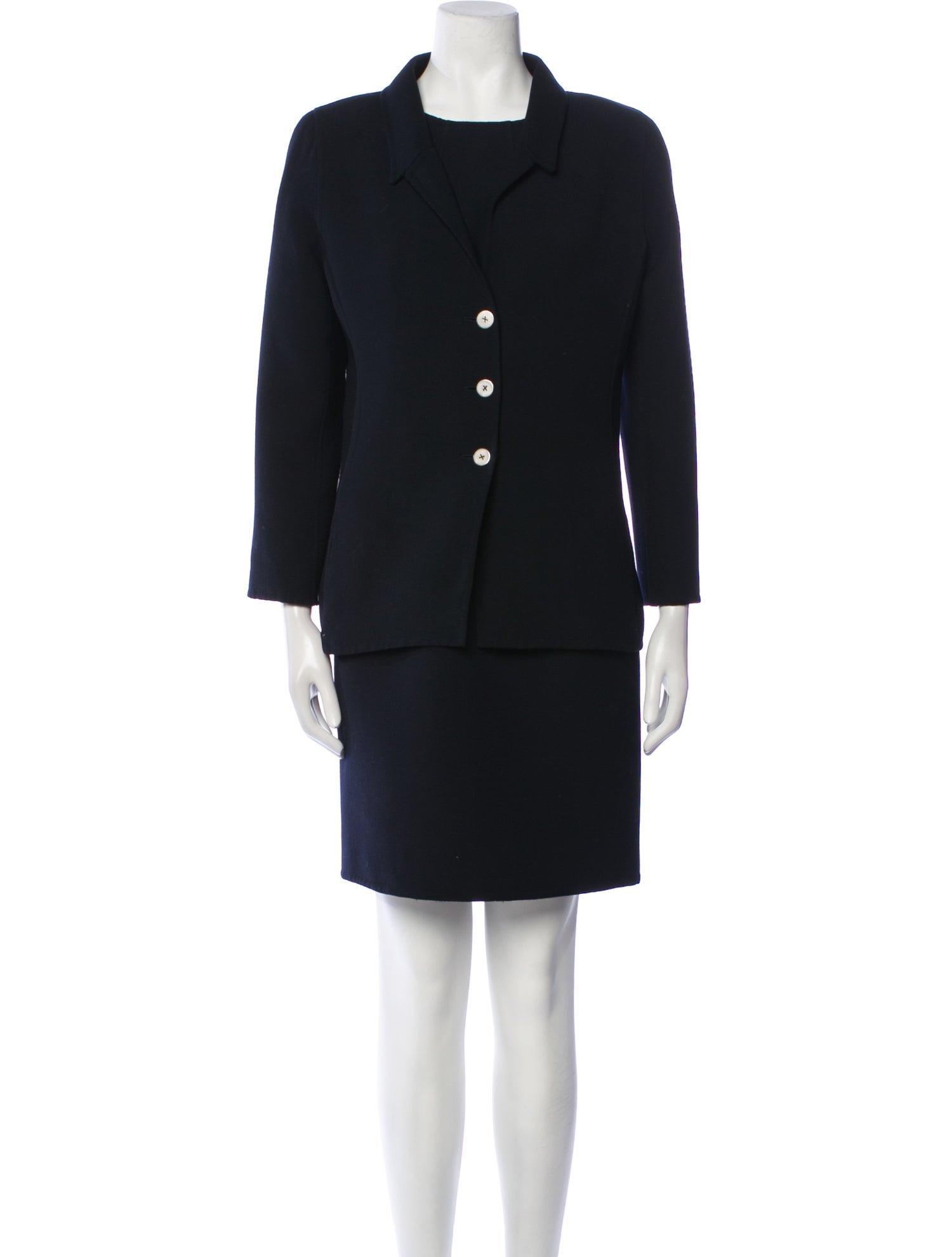 Oscar de la Renta Wool Dress Set