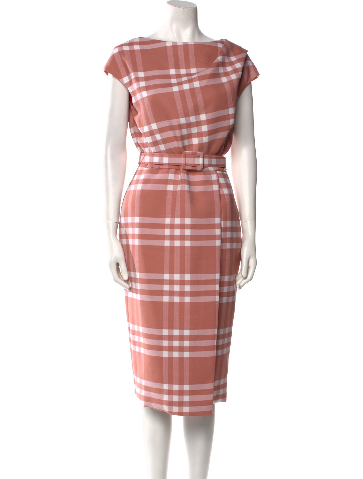 Oscar de la Renta Virgin Wool Midi Length Dress