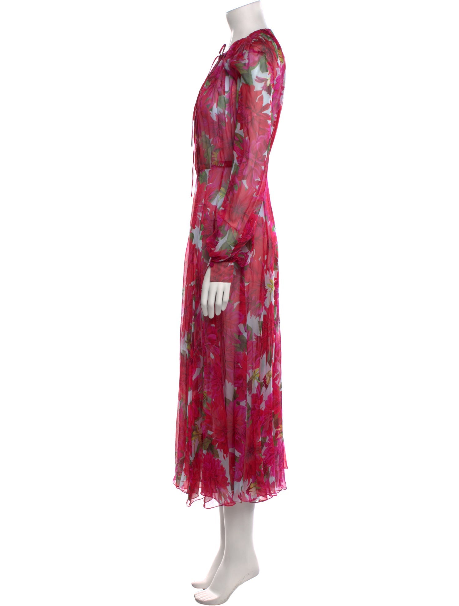Oscar de la Renta Silk Long Dress